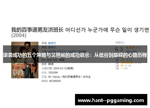 逆袭成功的五个策略与吴艳妮的成功启示：从低谷到巅峰的心路历程