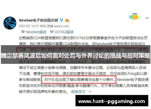 魏震禁赛风波后如何面对处罚与外界讨论的挑战与应对策略 魏震禁赛风波后如何面对处罚与外界讨论的挑战与应对策略